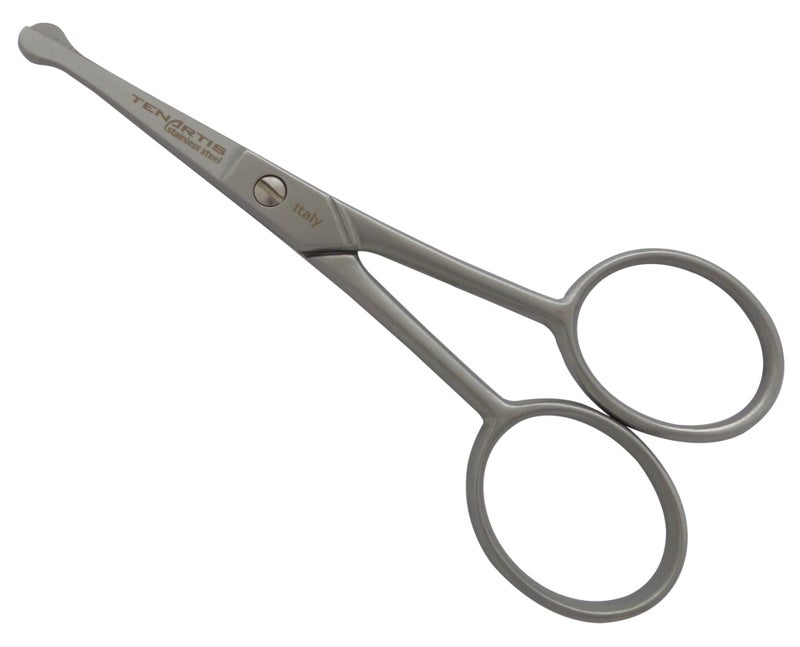 Beard, Moustache, Ear & Nose Scissors with Straight Blades - Made in Italy (Stainless Steel)